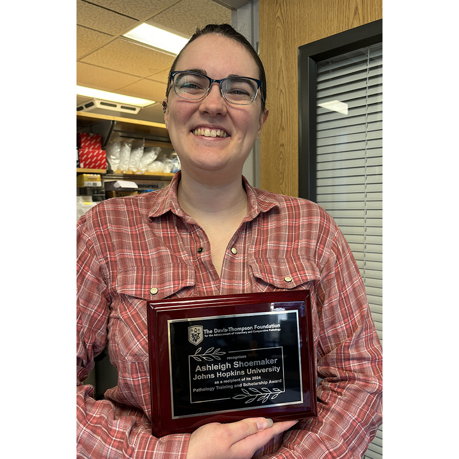 Congratulations to Ashleigh Shoemaker for receiving the Pathology Training and Scholarship Award at the ACVP Annual Meeting in Seattle, Nov 2024!
